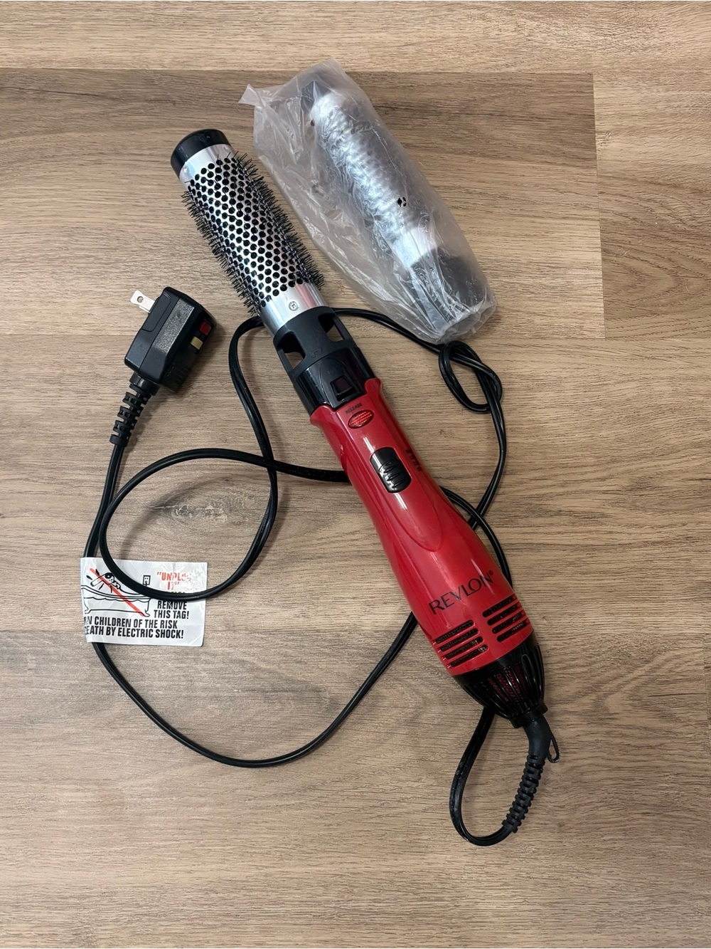Revlon Red 1" Round Hot Air Brush with Dual Barrels